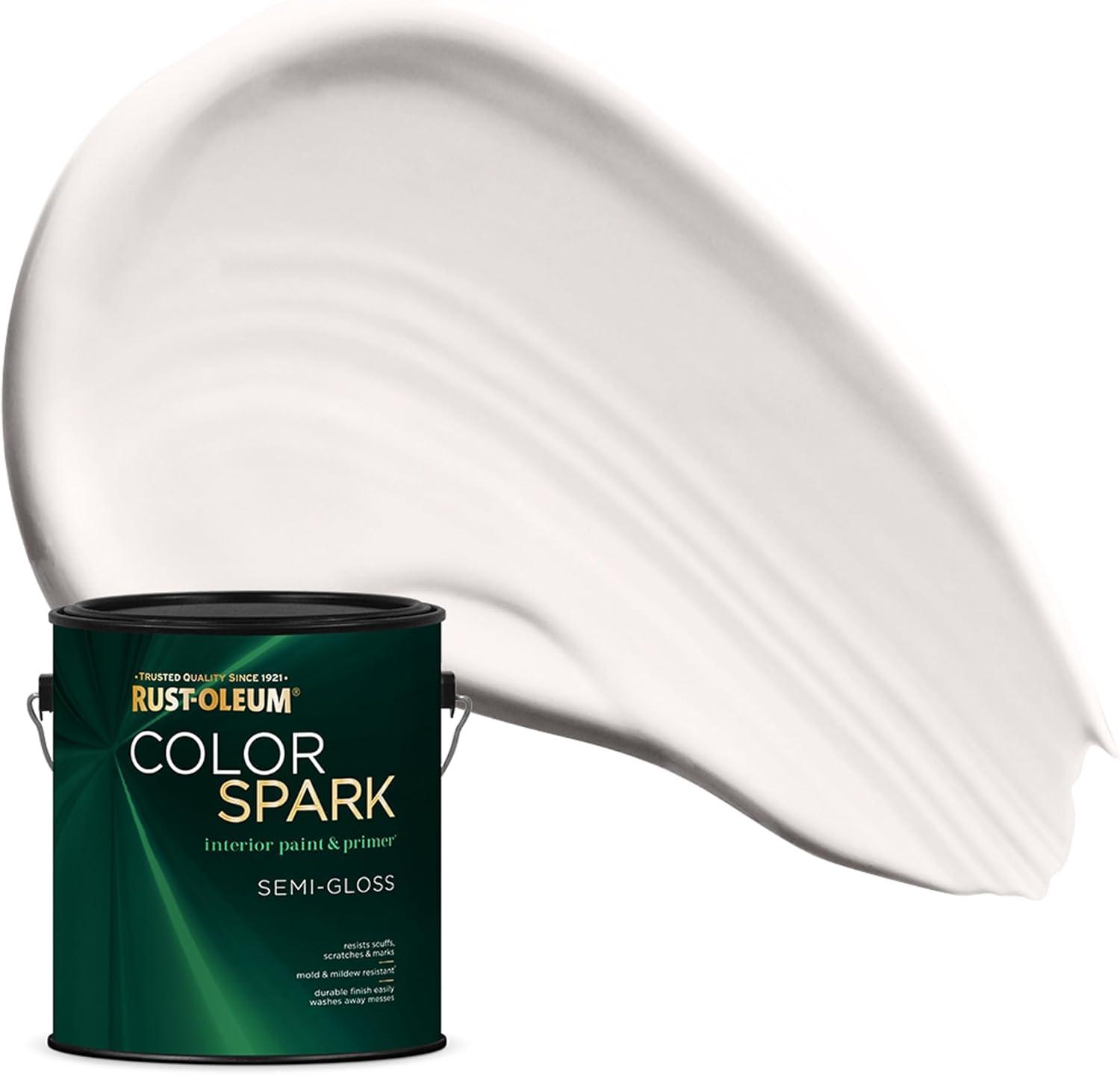 image:imageRustOleum Color Spark Interior Paint and Primer in One Eggshell Almond Macaron 1 GallonEarly Frost