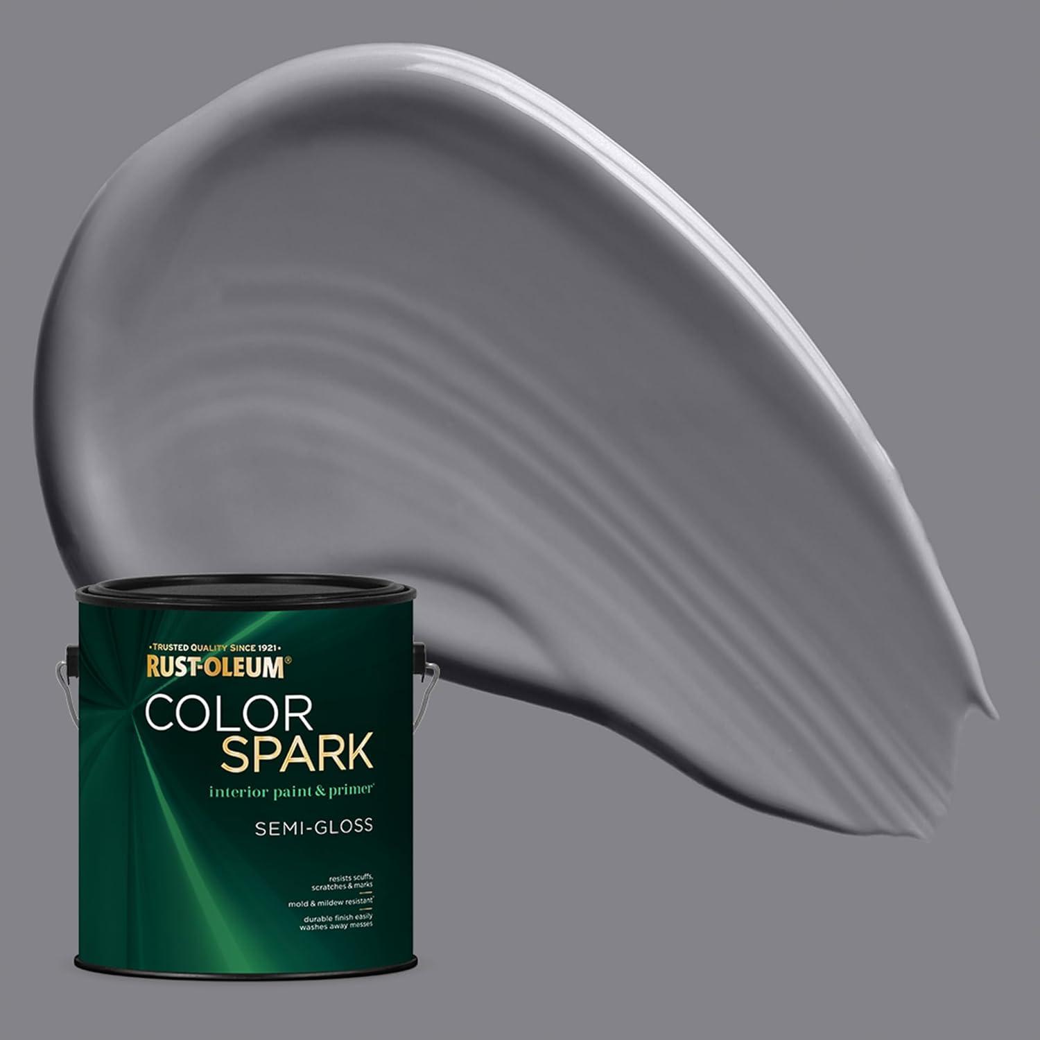 image:imageRustOleum Color Spark Interior Paint and Primer in One Eggshell Almond Macaron 1 GallonGraphite