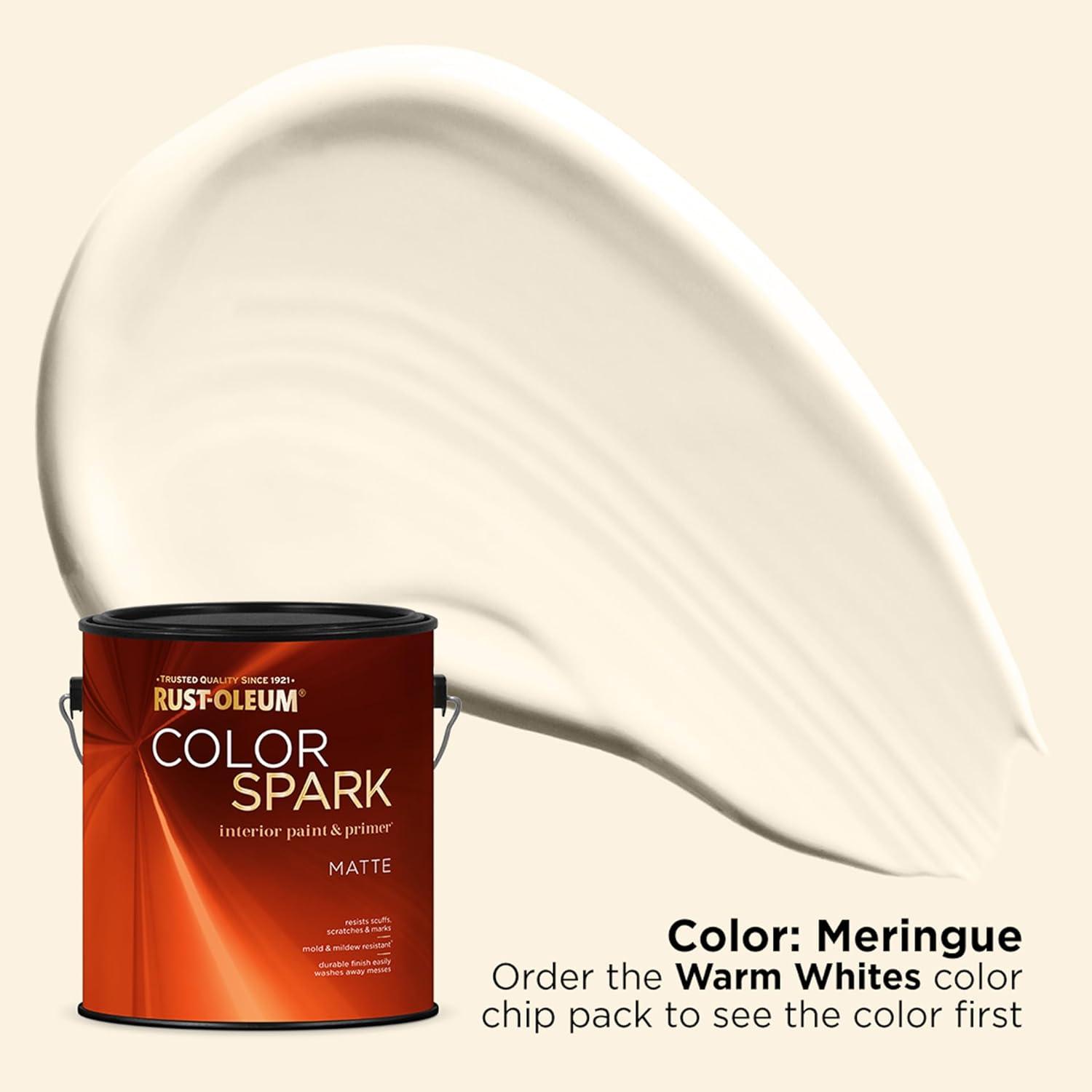 image:imageRustOleum Color Spark Interior Paint and Primer in One Eggshell Almond Macaron 1 GallonMeringue