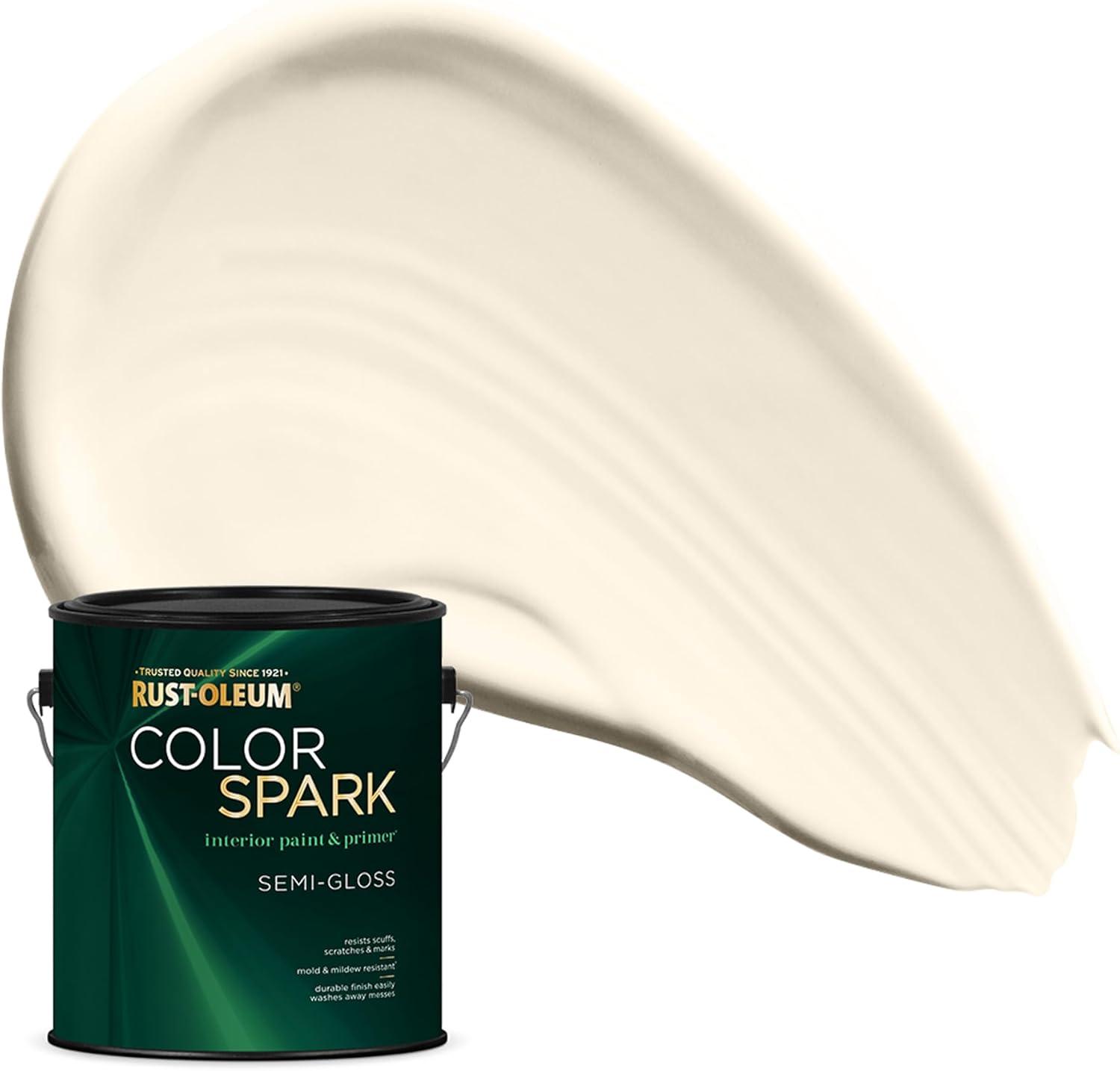 image:imageRustOleum Color Spark Interior Paint and Primer in One Eggshell Almond Macaron 1 GallonMeringue