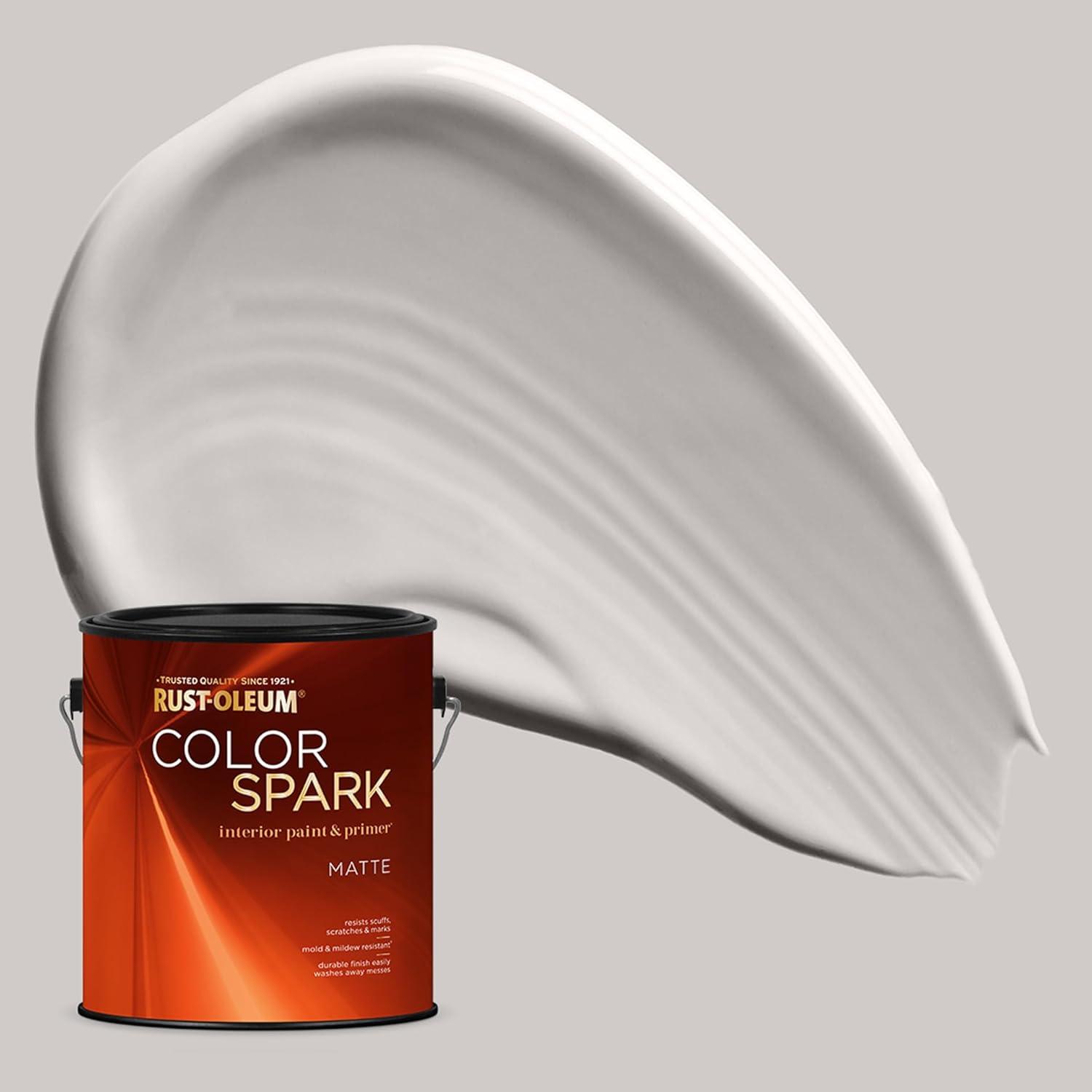 image:imageRustOleum Color Spark Interior Paint and Primer in One Eggshell Almond Macaron 1 GallonPerfectly Imperfect