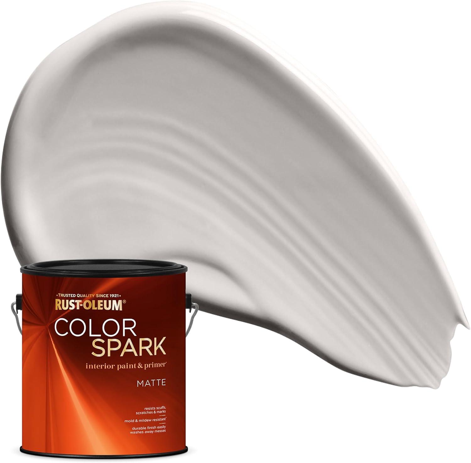image:imageRustOleum Color Spark Interior Paint and Primer in One Eggshell Almond Macaron 1 GallonPerfectly Imperfect
