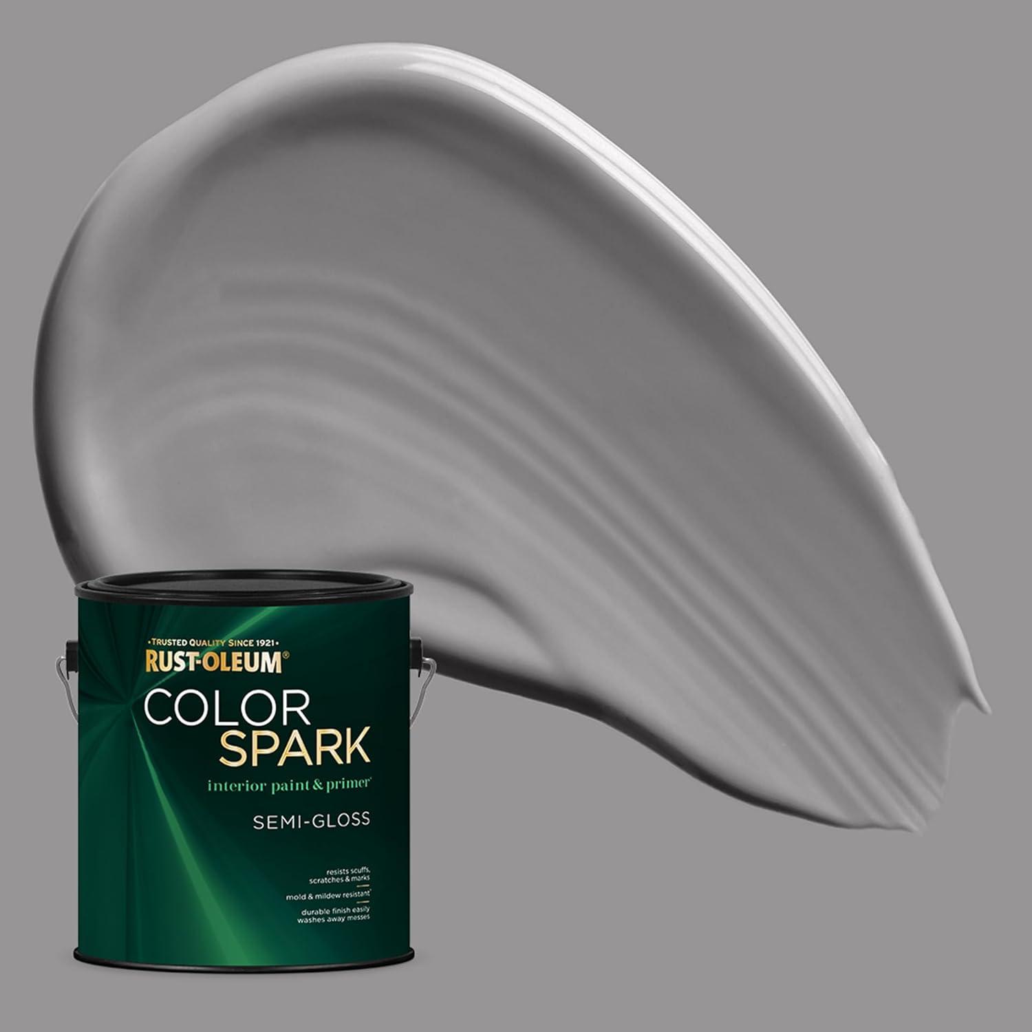 image:imageRustOleum Color Spark Interior Paint and Primer in One Eggshell Almond Macaron 1 GallonSemi Precious