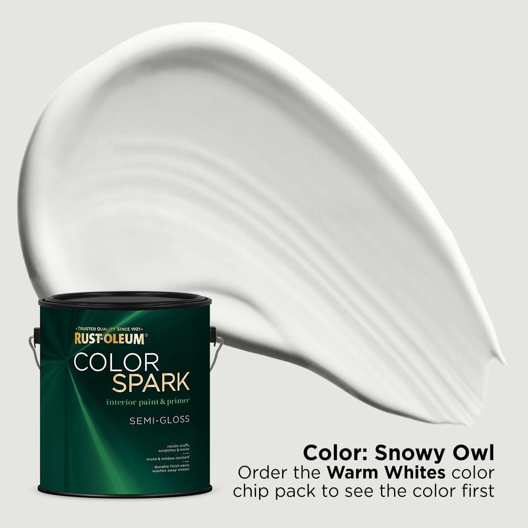 image:imageRustOleum Color Spark Interior Paint and Primer in One Eggshell Almond Macaron 1 GallonSnowy Owl
