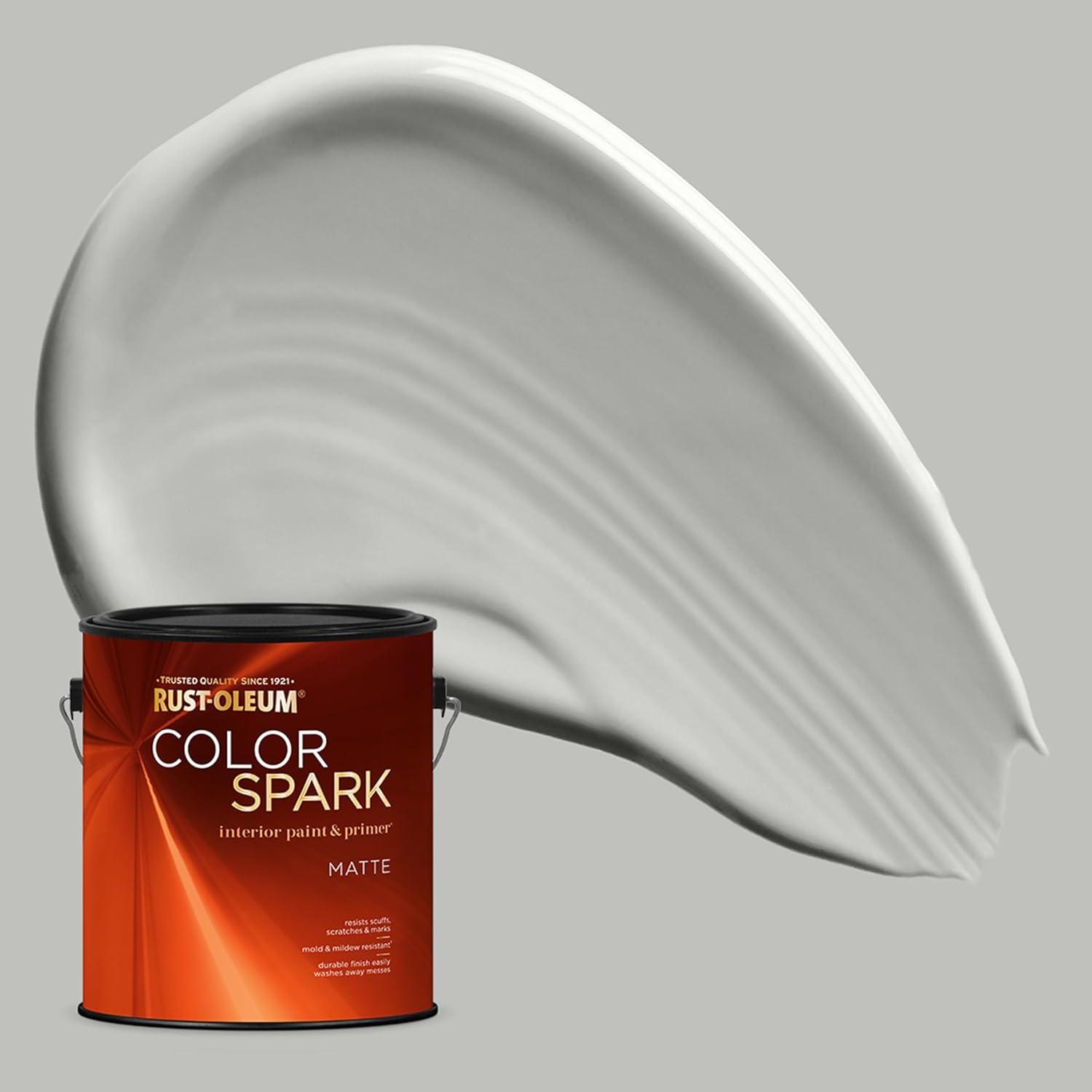 image:imageRustOleum Color Spark Interior Paint and Primer in One Eggshell Almond Macaron 1 GallonStonehenge