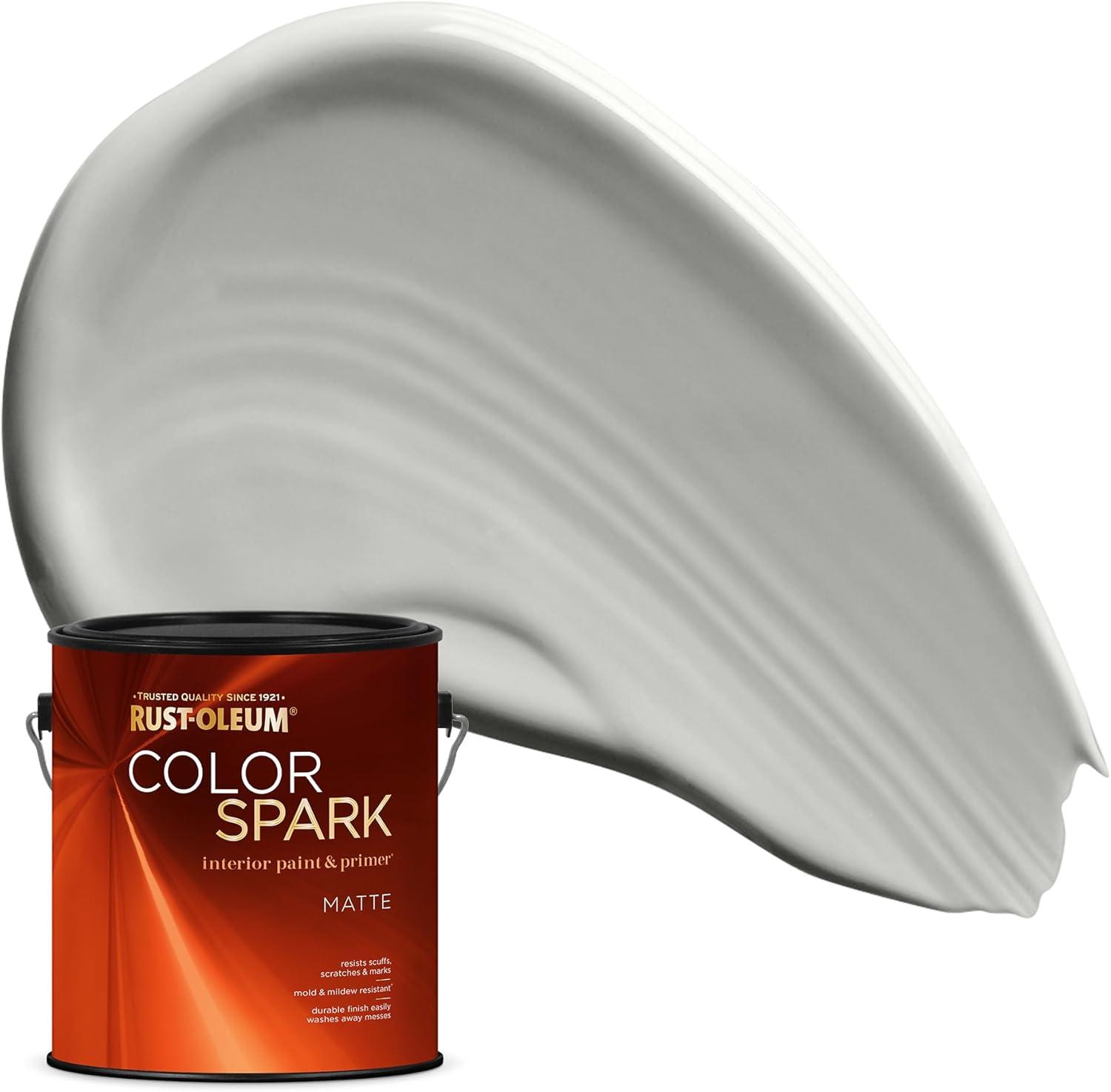 image:imageRustOleum Color Spark Interior Paint and Primer in One Eggshell Almond Macaron 1 GallonStonehenge