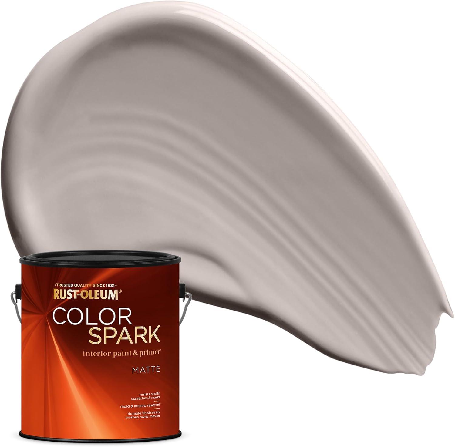 image:imageRustOleum Color Spark Interior Paint and Primer in One Eggshell Almond Macaron 1 GallonSwedish Knit