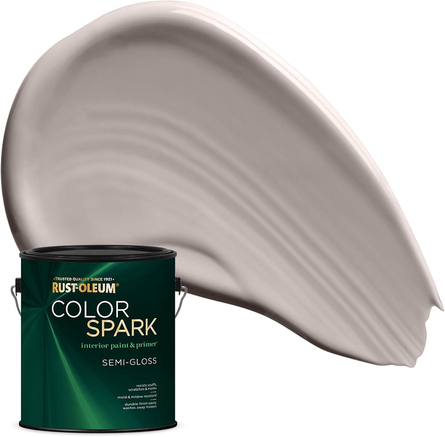 image:imageRustOleum Color Spark Interior Paint and Primer in One Eggshell Almond Macaron 1 GallonSwedish Knit