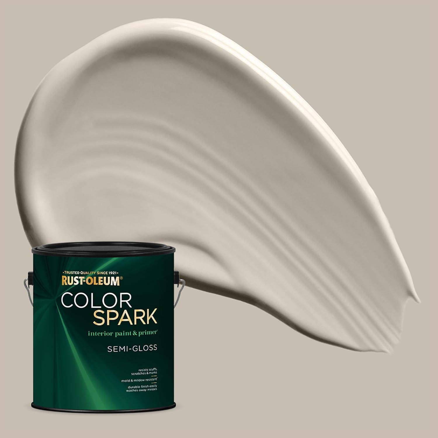 image:imageRustOleum Color Spark Interior Paint and Primer in One Eggshell Almond Macaron 1 GallonTribeca