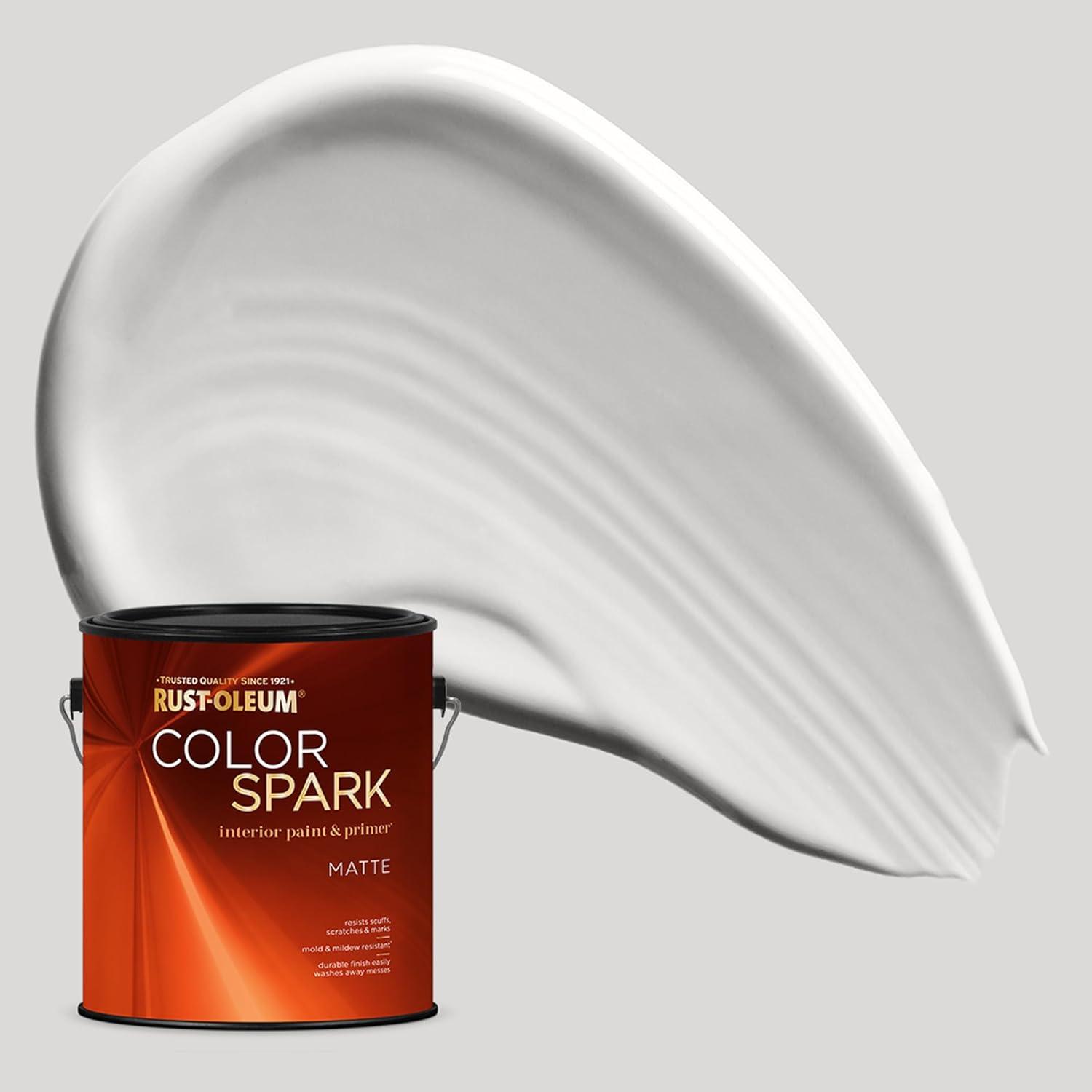 image:imageRustOleum Color Spark Interior Paint and Primer in One Eggshell Almond Macaron 1 GallonWishbone
