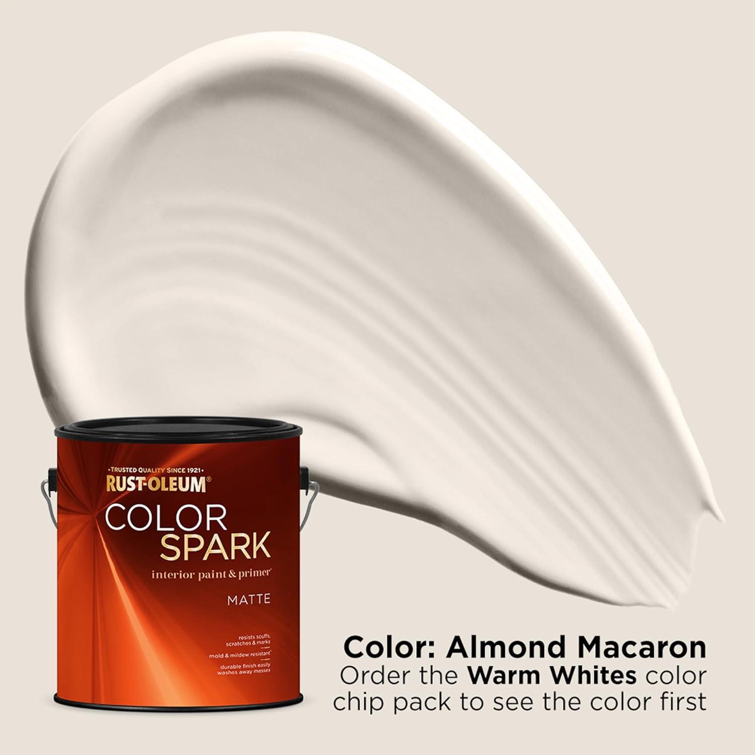 image:imageRustOleum Color Spark Interior Paint and Primer in One Matte Ethereal 1 GallonAlmond Macaron