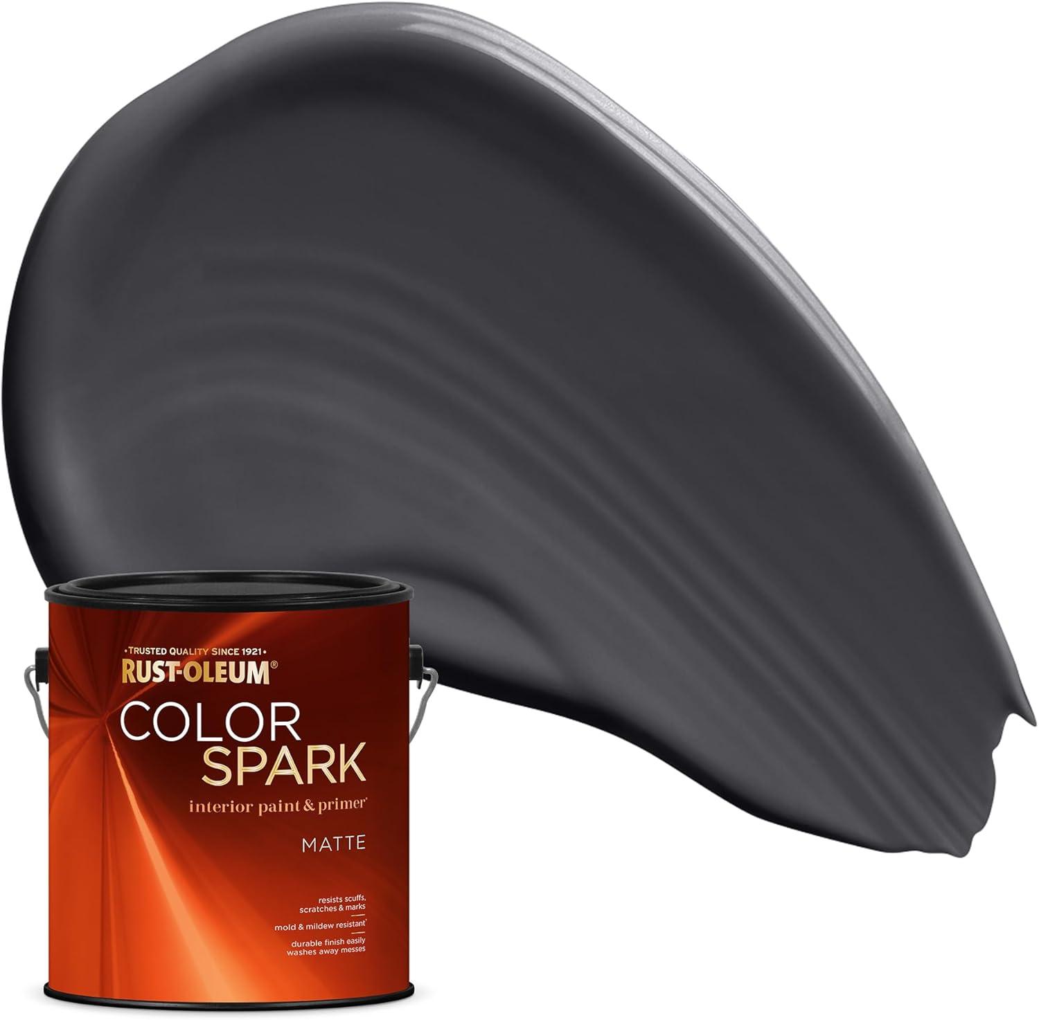image:imageRustOleum Color Spark Interior Paint and Primer in One Matte Ethereal 1 GallonCarbon Copy