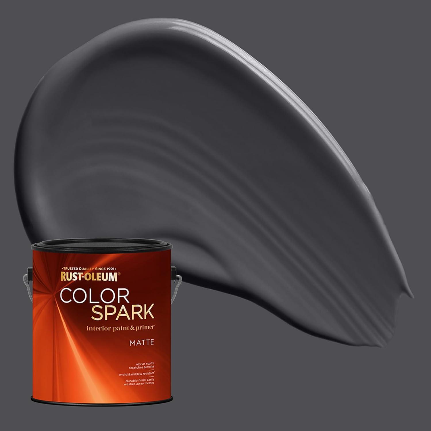 image:imageRustOleum Color Spark Interior Paint and Primer in One Matte Ethereal 1 GallonCarbon Copy