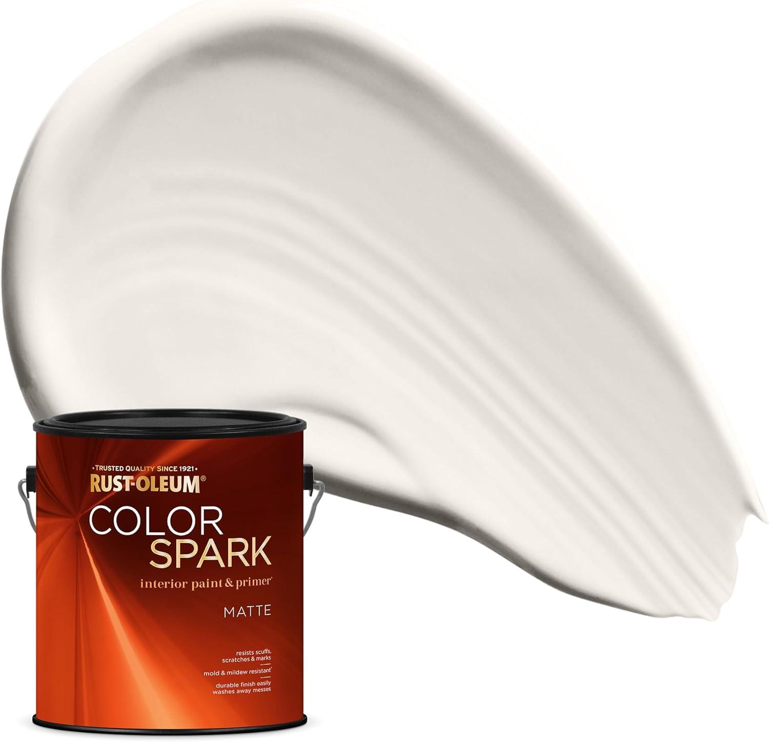 image:imageRustOleum Color Spark Interior Paint and Primer in One Matte Ethereal 1 GallonChiffon