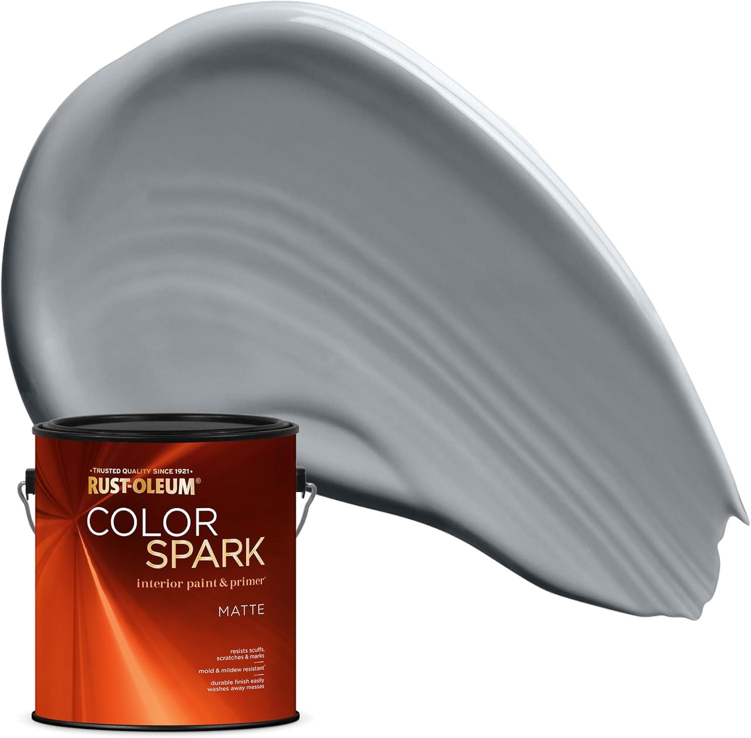 image:imageRustOleum Color Spark Interior Paint and Primer in One Matte Ethereal 1 GallonDolphin
