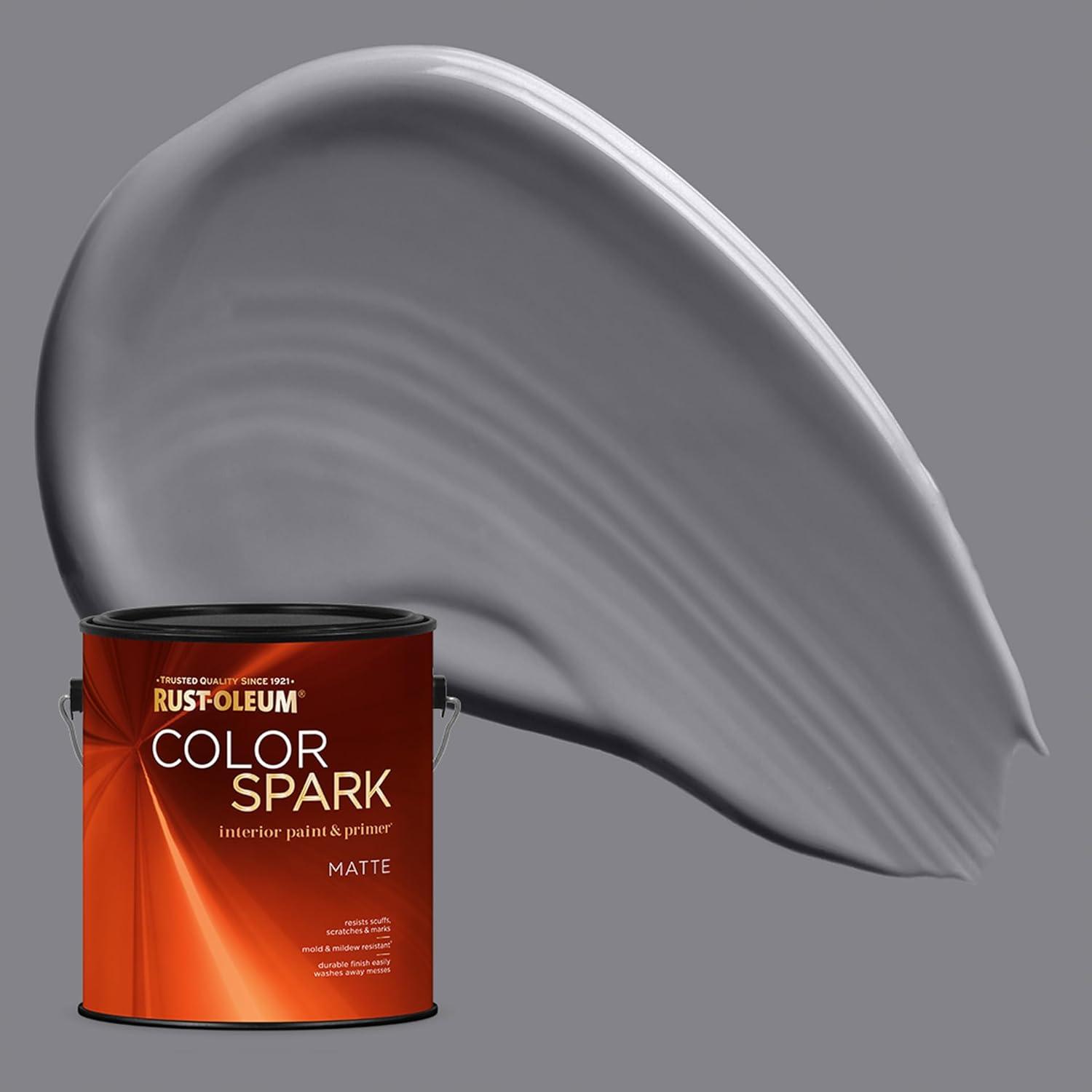 image:imageRustOleum Color Spark Interior Paint and Primer in One Matte Ethereal 1 GallonGraphite