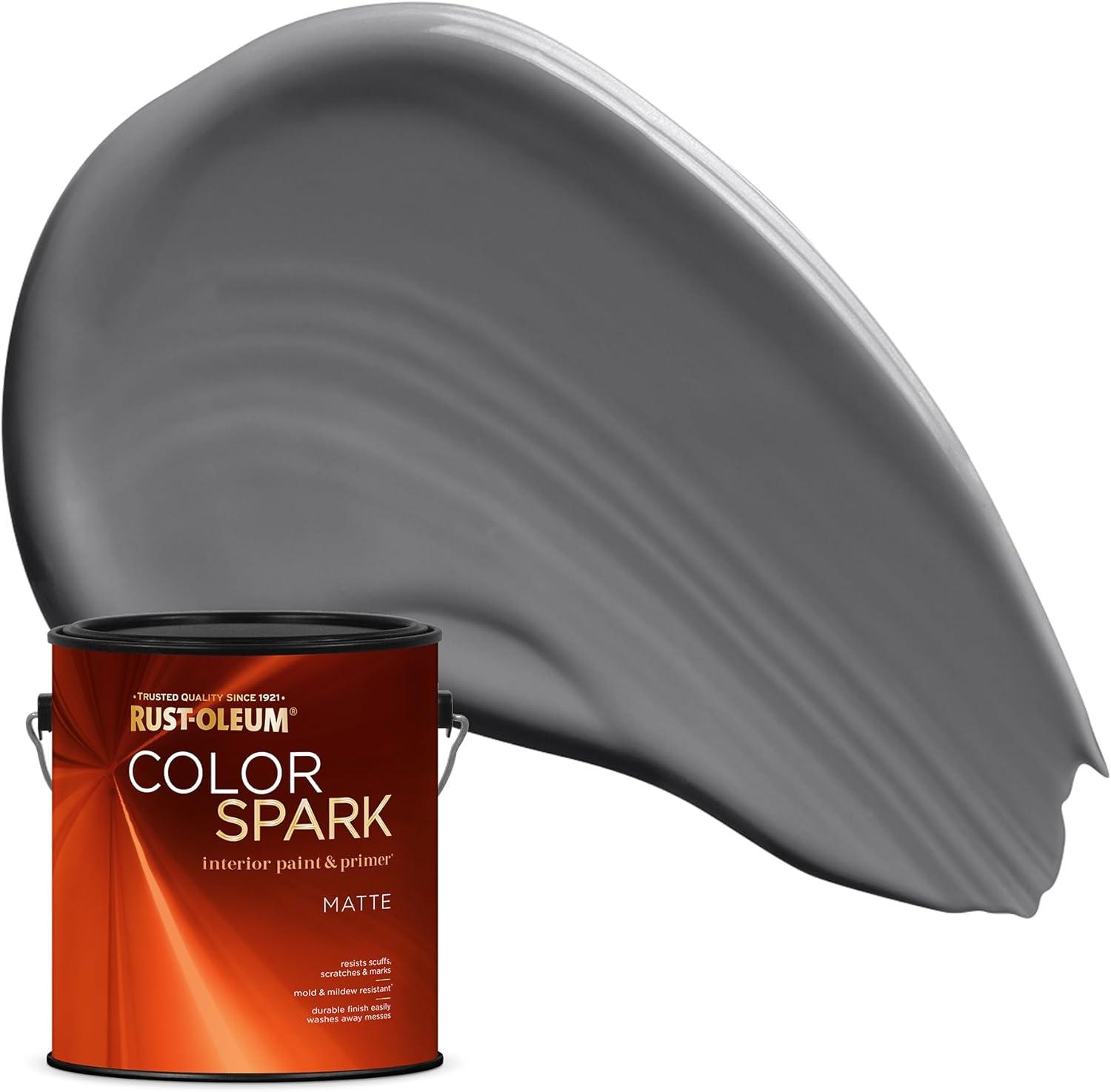 image:imageRustOleum Color Spark Interior Paint and Primer in One Matte Ethereal 1 GallonMineral