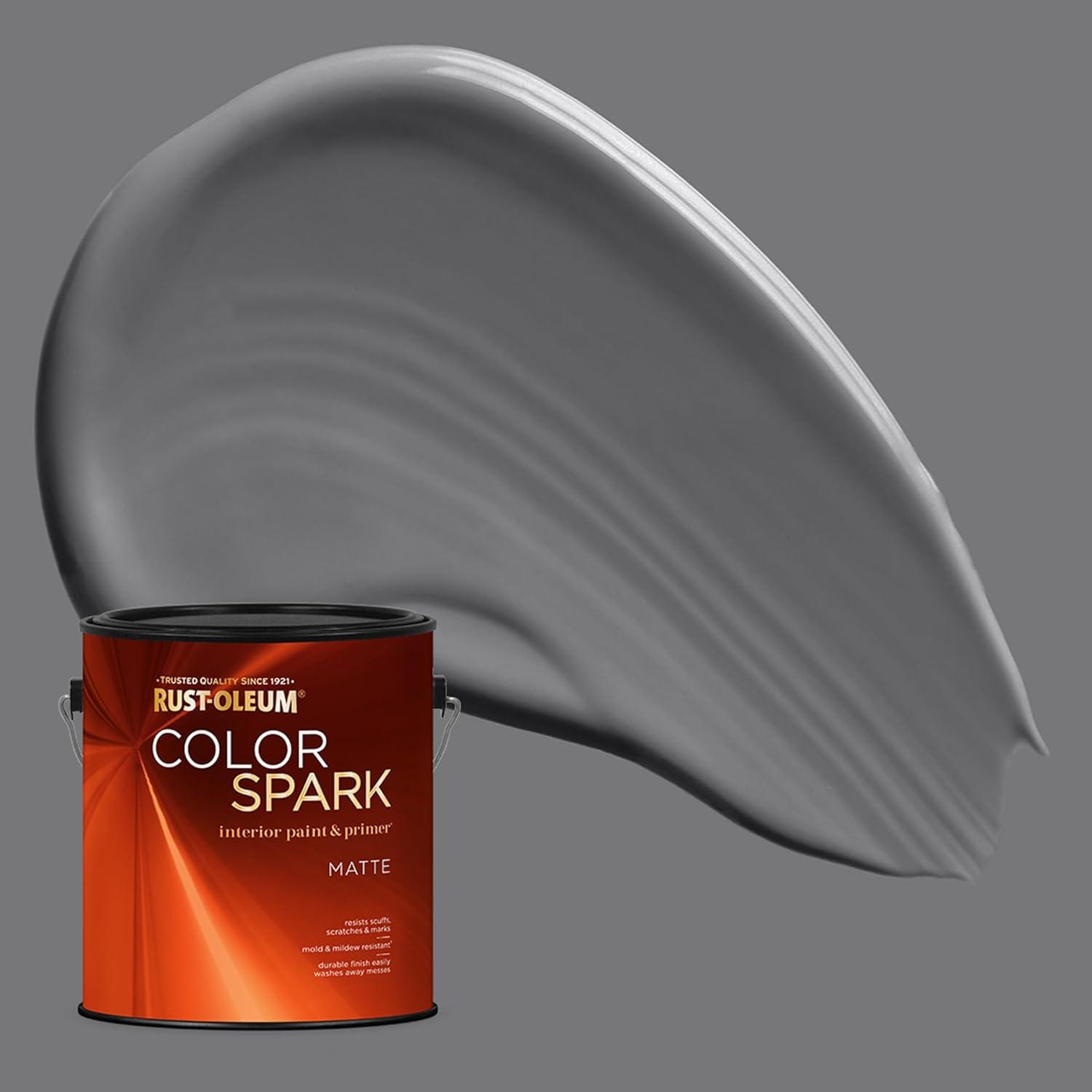 image:imageRustOleum Color Spark Interior Paint and Primer in One Matte Ethereal 1 GallonMineral