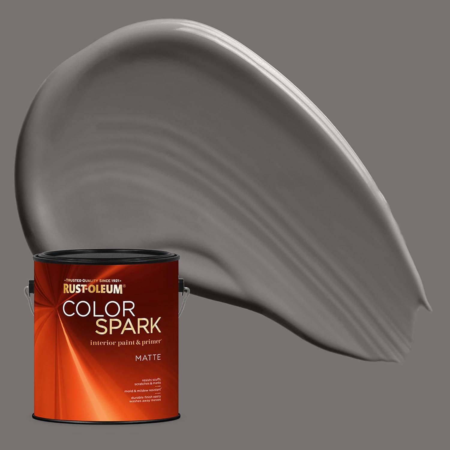 image:imageRustOleum Color Spark Interior Paint and Primer in One Matte Ethereal 1 GallonRiver Rock