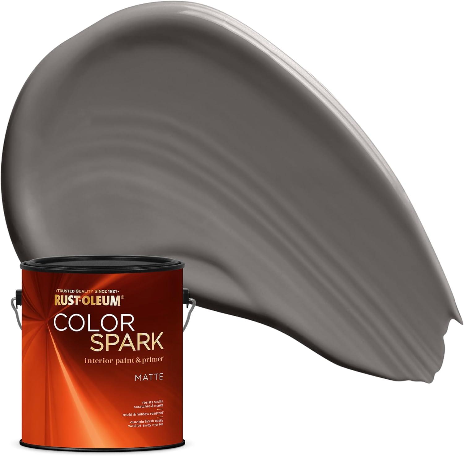 image:imageRustOleum Color Spark Interior Paint and Primer in One Matte Ethereal 1 GallonRiver Rock