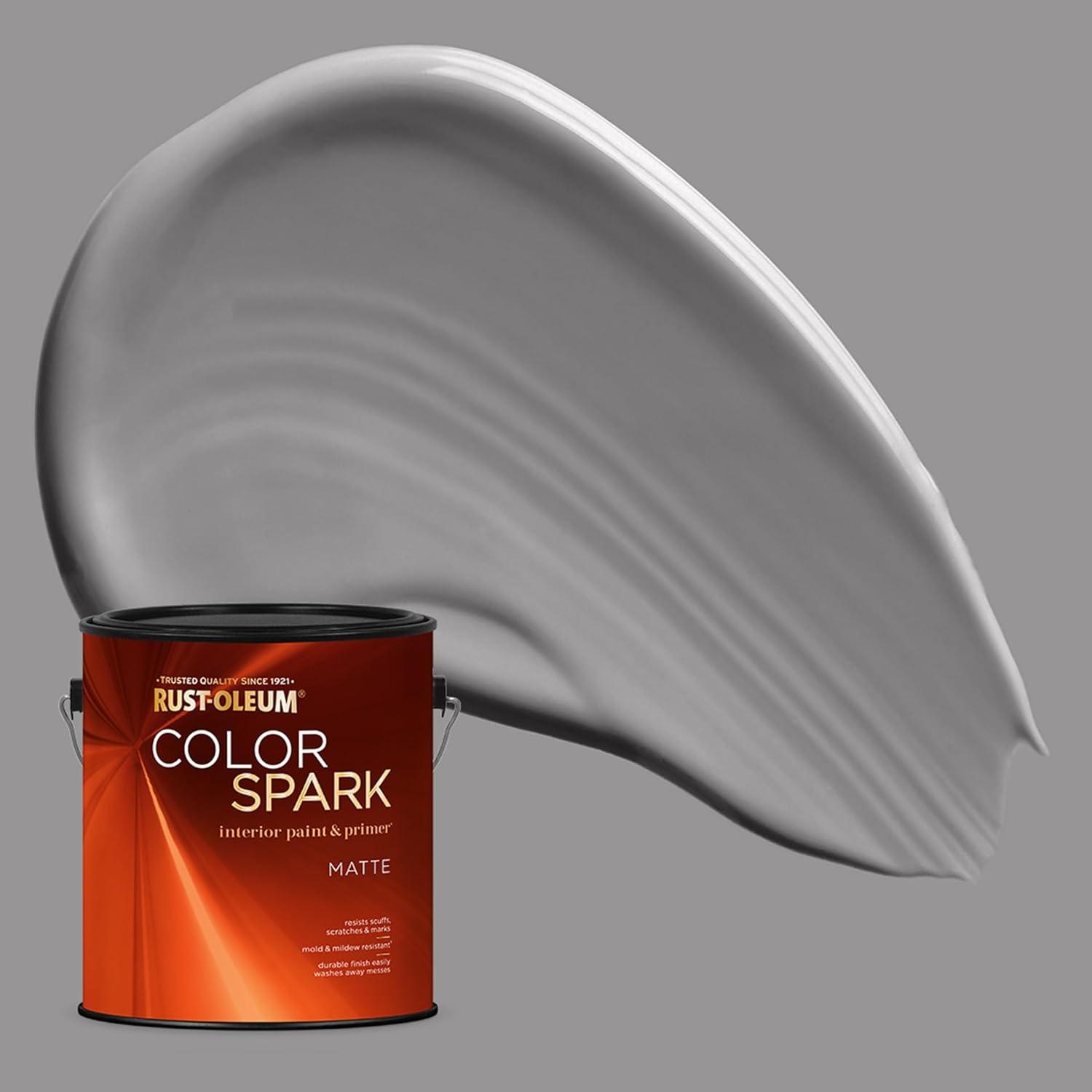 image:imageRustOleum Color Spark Interior Paint and Primer in One Matte Ethereal 1 GallonSemi Precious
