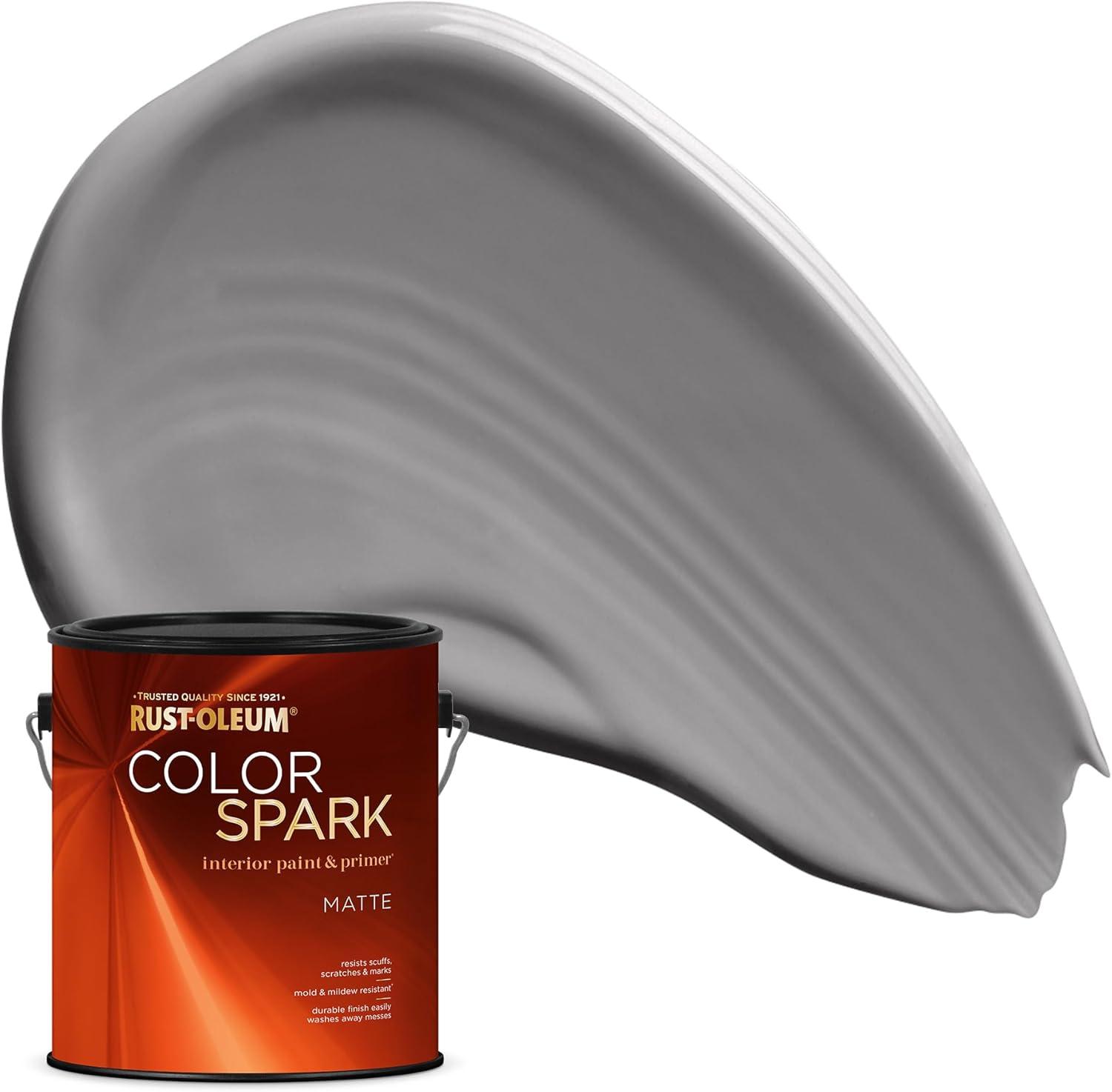 image:imageRustOleum Color Spark Interior Paint and Primer in One Matte Ethereal 1 GallonSemi Precious