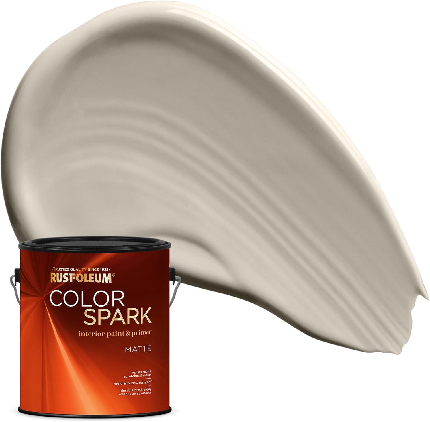 image:imageRustOleum Color Spark Interior Paint and Primer in One Matte Ethereal 1 GallonTribeca