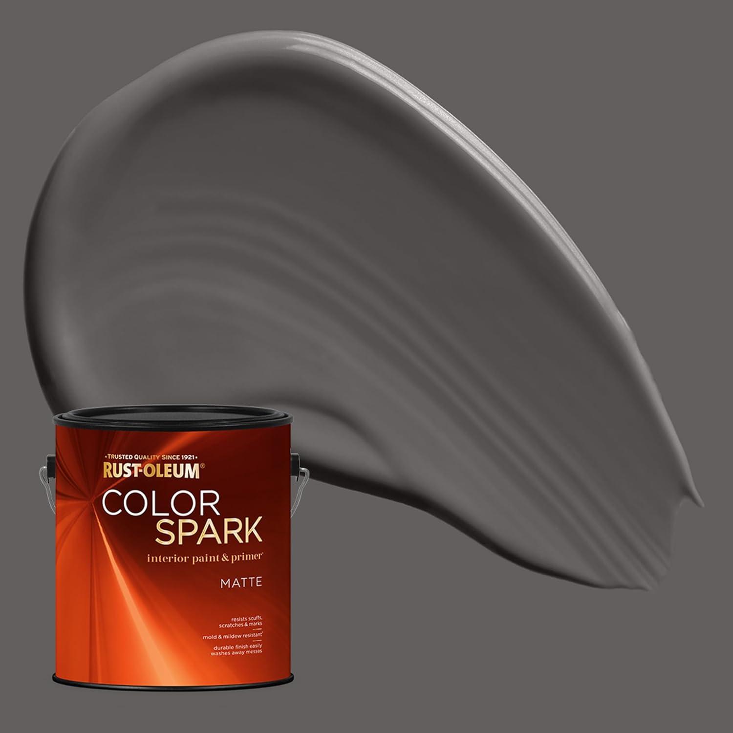 image:imageRustOleum Color Spark Interior Paint and Primer in One Matte Ethereal 1 GallonVortex