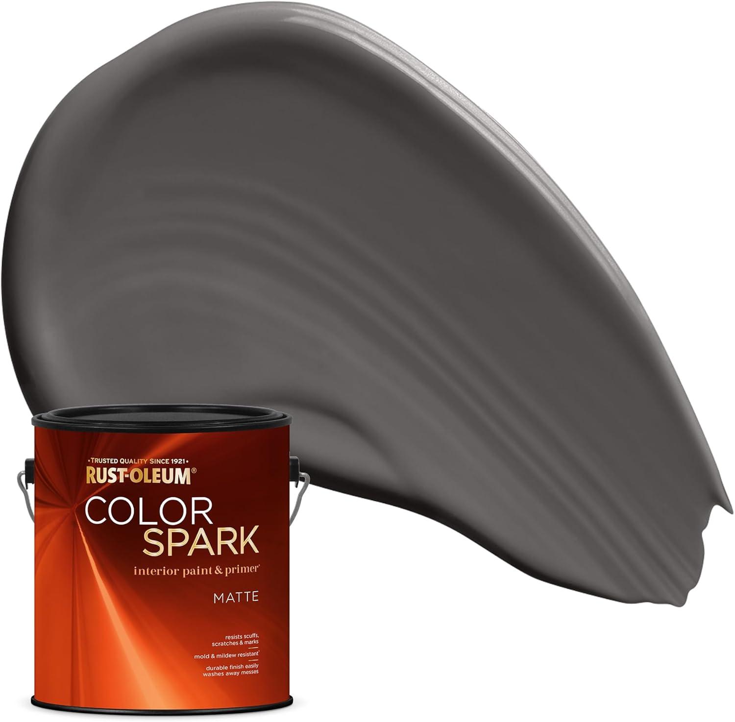 image:imageRustOleum Color Spark Interior Paint and Primer in One Matte Ethereal 1 GallonVortex
