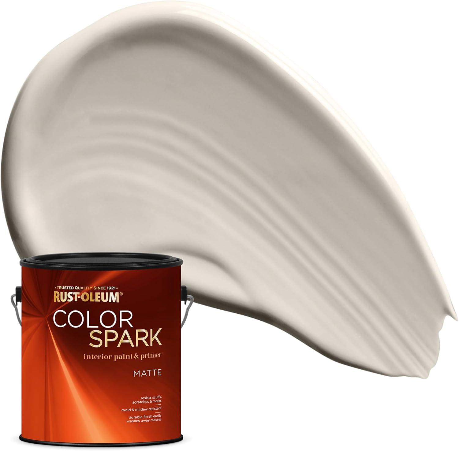image:imageRustOleum Color Spark Interior Paint and Primer in One Matte Ethereal 1 GallonWarm Chenille