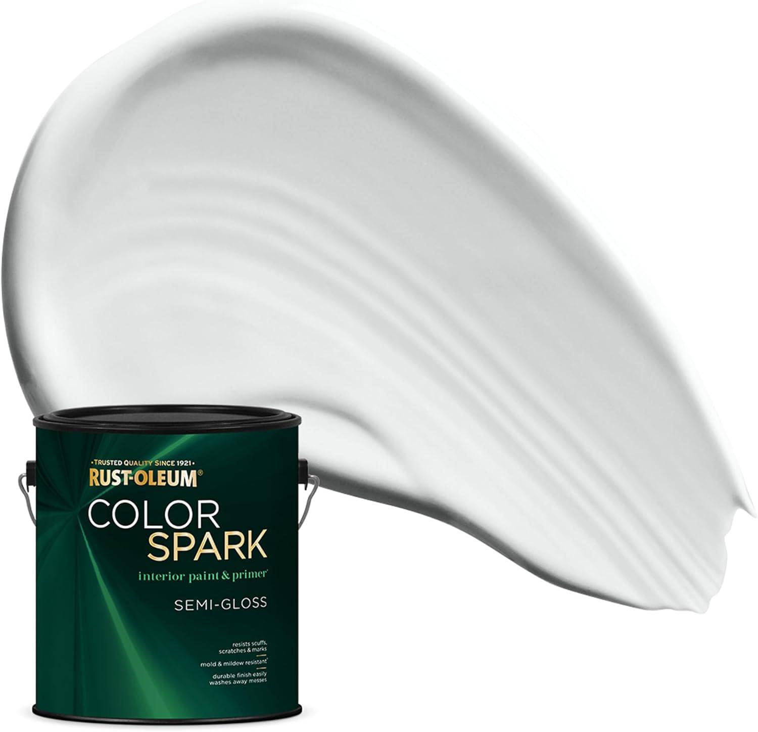 image:imageRustOleum Color Spark Interior Paint and Primer in One Matte Ethereal 1 GallonWhite Bay