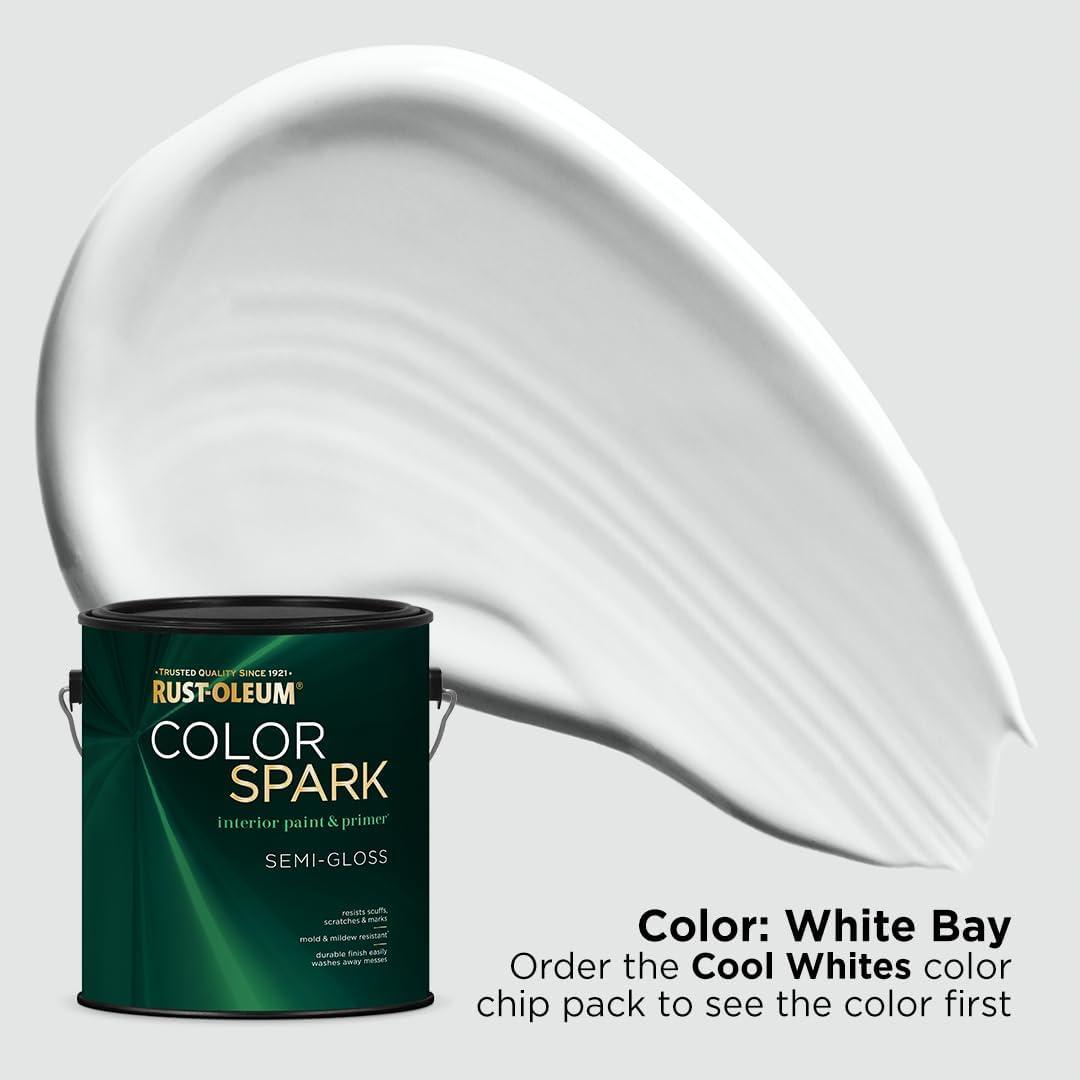 image:imageRustOleum Color Spark Interior Paint and Primer in One Matte Ethereal 1 GallonWhite Bay