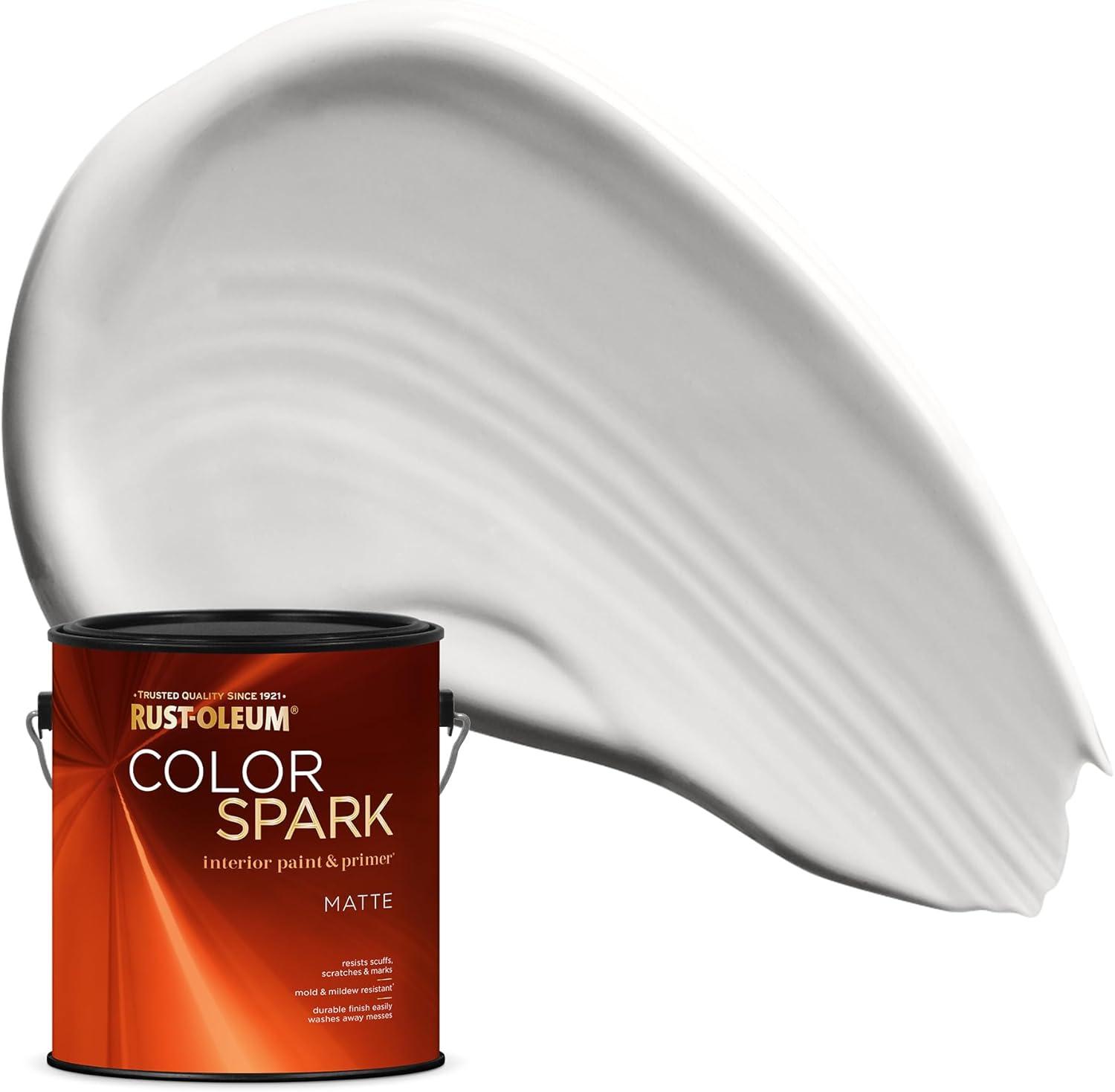 image:imageRustOleum Color Spark Interior Paint and Primer in One Matte Ethereal 1 GallonWishbone