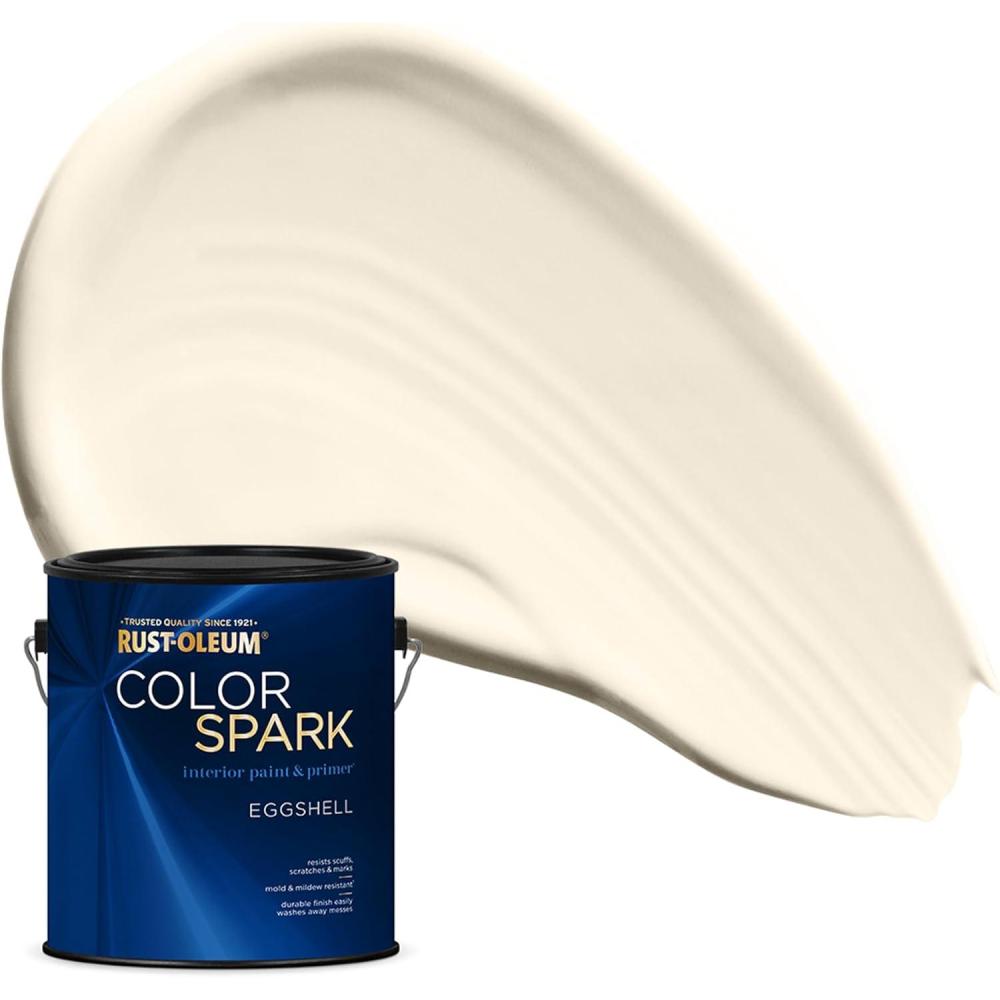 image:imageRustOleum Color Spark Interior Paint and Primer in One Eggshell Almond Macaron 1 GallonMeringue