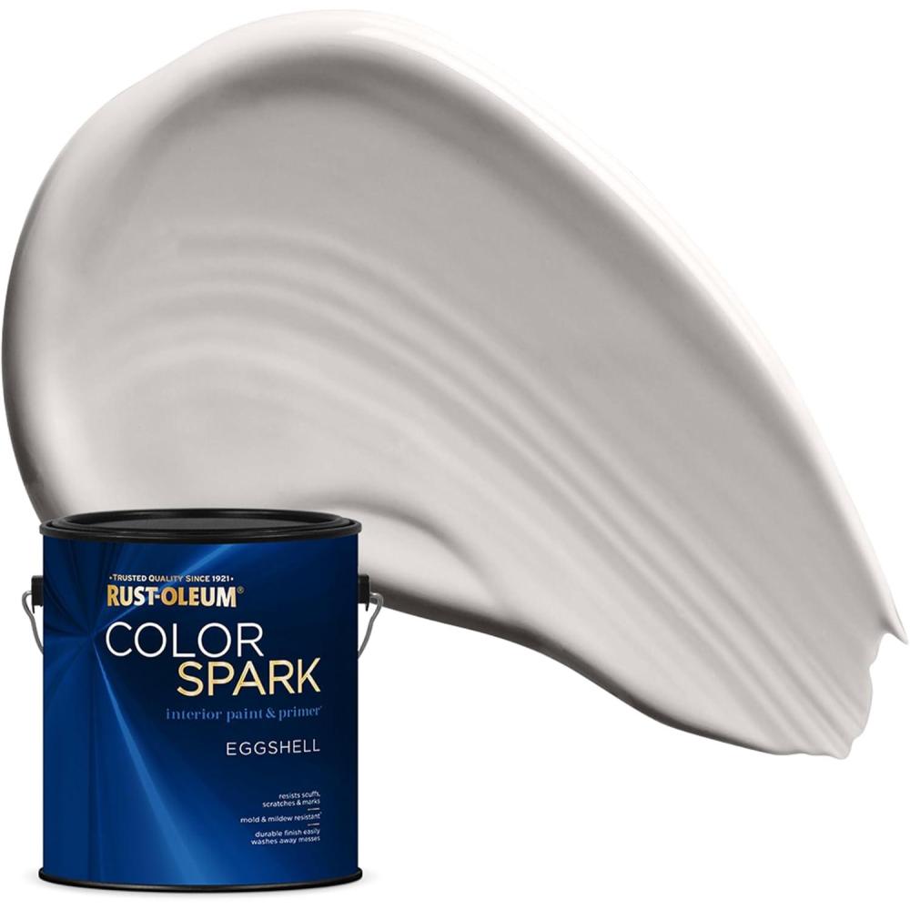 image:imageRustOleum Color Spark Interior Paint and Primer in One Eggshell Almond Macaron 1 GallonPerfectly Imperfect