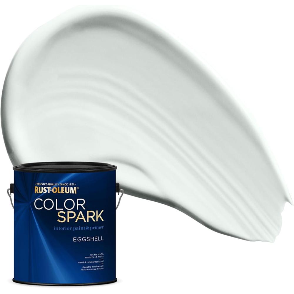 image:imageRustOleum Color Spark Interior Paint and Primer in One Eggshell Almond Macaron 1 GallonSea Salt