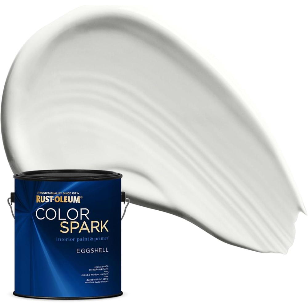 image:imageRustOleum Color Spark Interior Paint and Primer in One Eggshell Almond Macaron 1 GallonSnowy Owl