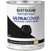 Rust-Oleum 267334 Painter’s Touch Latex Paint, Quart, Satin Hunt Club Green, 1 Quarts (Pack of 1)(Flat Black)