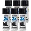 Rust-Oleum 334026-6PK Painter’s Touch 2X Ultra Cover Spray Paint, 12 oz, Gloss Black, 6 Pack