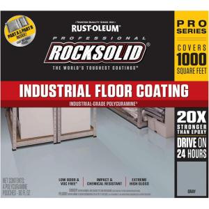 Rust-Oleum 322761 RockSolid Professional Industrial Floor Coating Kit, High Gloss Mocha(Gray)