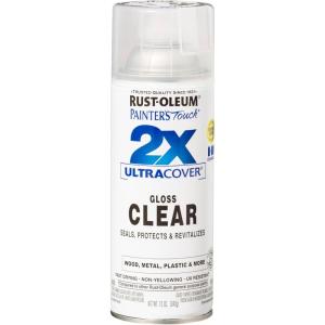 Rust-Oleum 334029 Painter’s Touch 2X Ultra Cover Spray Paint, 12 oz, Gloss Clear