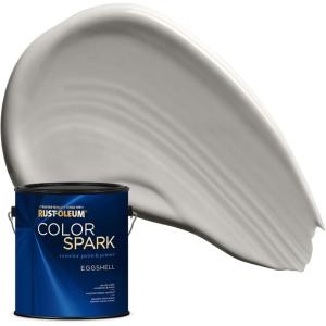 Rust-Oleum Color Spark Interior Paint and Primer in One, Eggshell, Almond Macaron, 1 Gallon(Cement)