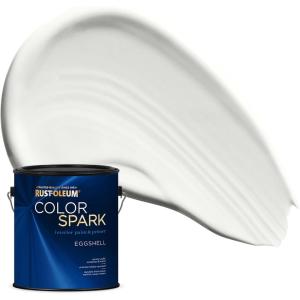 Rust-Oleum Color Spark Interior Paint and Primer in One, Eggshell, Almond Macaron, 1 Gallon(Ethereal)