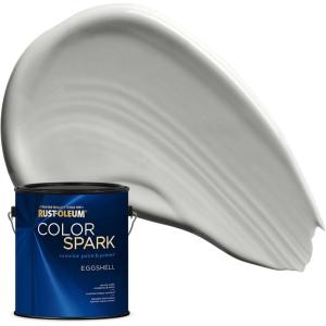 Rust-Oleum Color Spark Interior Paint and Primer in One, Eggshell, Almond Macaron, 1 Gallon(Stonehenge)