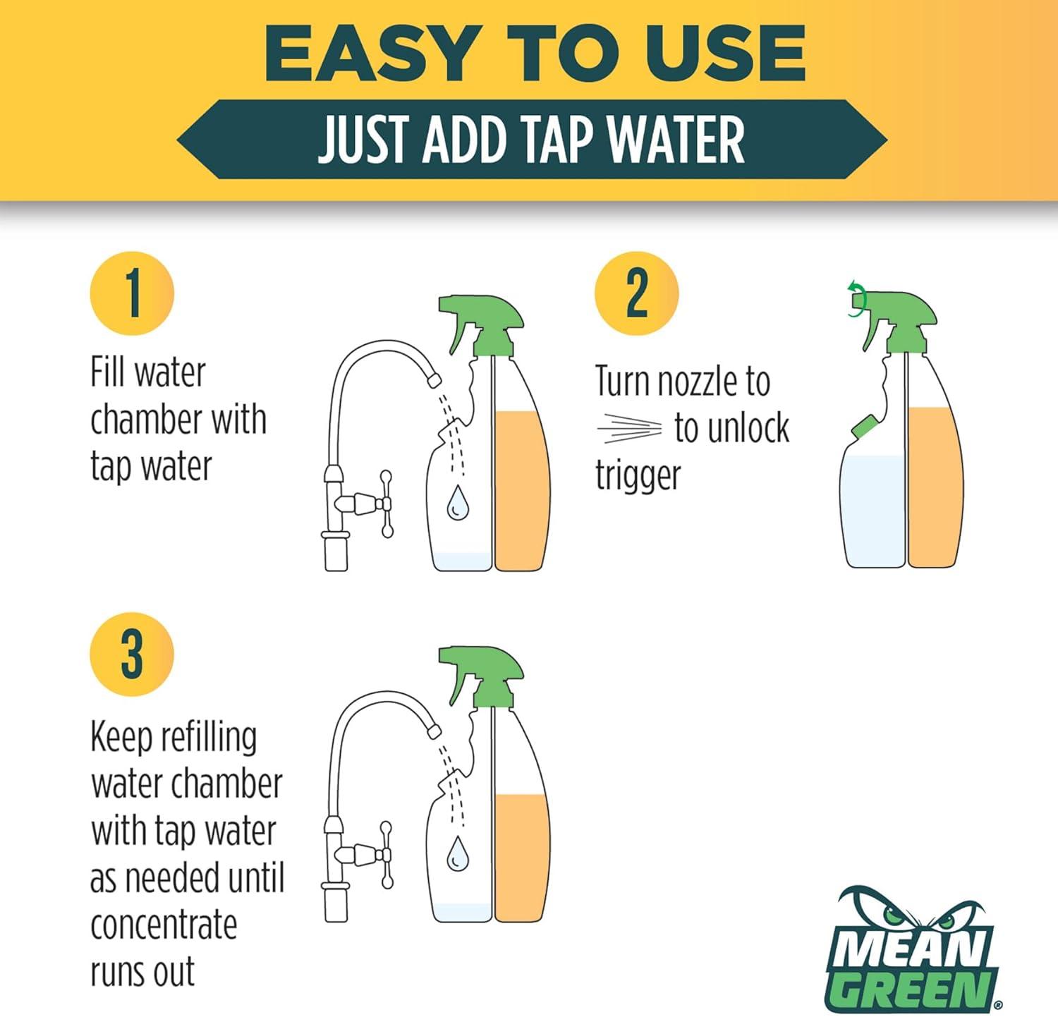 image:imageMean Green Refillable Ultra Powered CONCENTRATE Bathroom Cleaner Tropical Breeze 143 Ounce143 Fl Oz Pack of 1