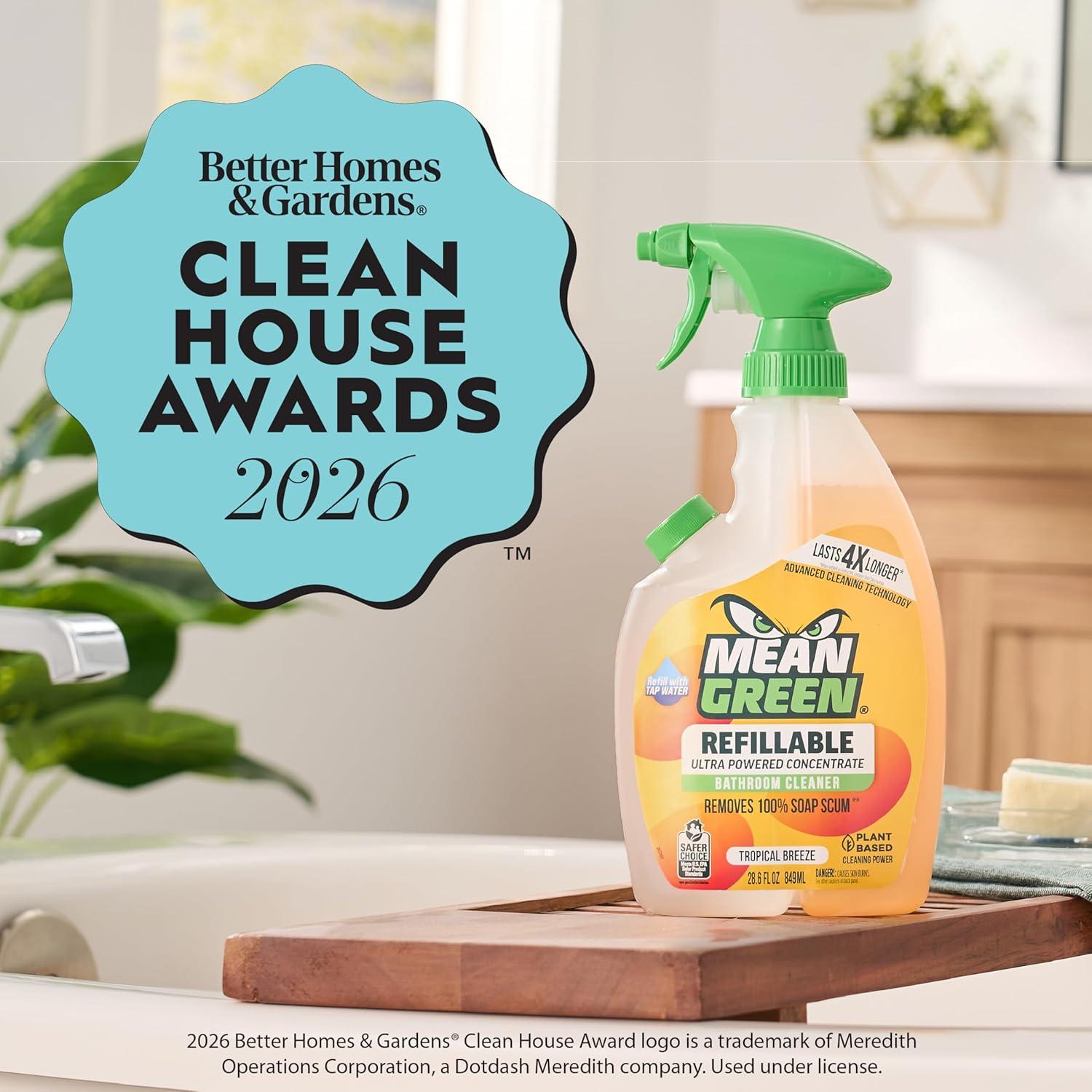 image:imageMean Green Refillable Ultra Powered CONCENTRATE Bathroom Cleaner Tropical Breeze 143 Ounce143 Fl Oz Pack of 1