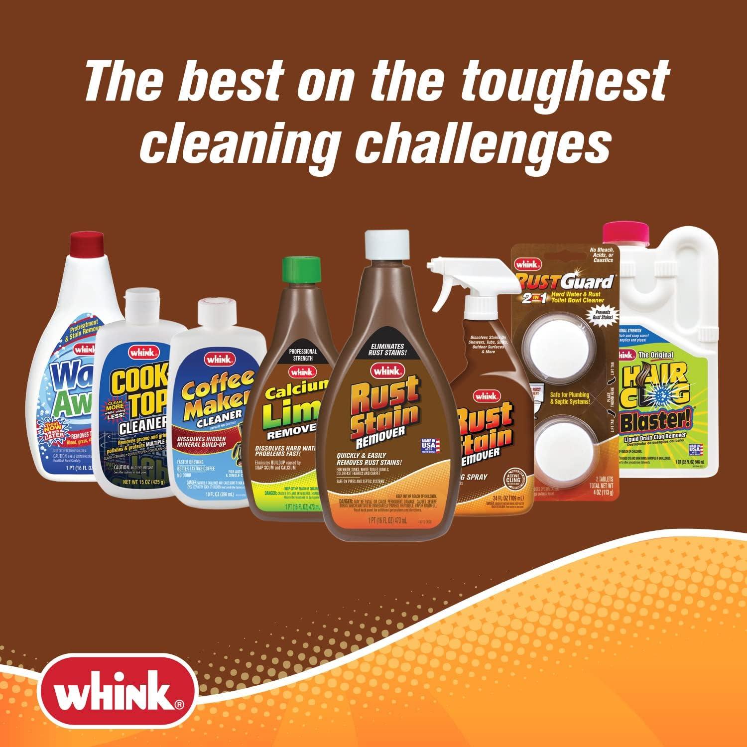 image:imageRustOleum Whink Rust Stain Remover HeavyDuty Iron Stain Remover Foaming Spray with Excellent Cling for Toilets Showers Sinks Outdoor Siding 24 oz6 Fl Oz Pack of 1