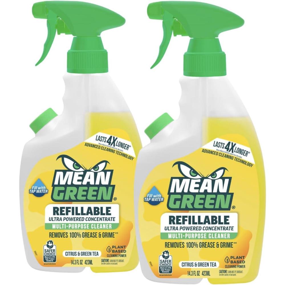 image:imageMean Green Refillable Ultra Powered CONCENTRATE Multi Purpose Cleaner Citrus amp Green Tea 143 fl oz143 Fl Oz Pack of 2
