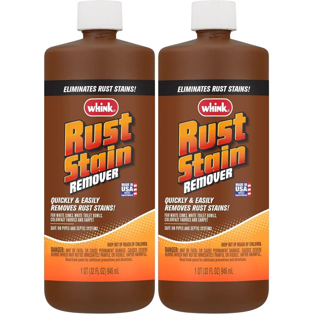 image:imageRustOleum Whink Rust Stain Remover HeavyDuty Iron Stain Remover Foaming Spray with Excellent Cling for Toilets Showers Sinks Outdoor Siding 24 oz32 Fl Oz Pack of 2