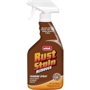 Rust-Oleum Whink Rust Stain Remover | Heavy-Duty Iron Stain Remover Foaming Spray with Excellent Cling for Toilets, Showers, Sinks, Outdoor Siding | 24 oz(24 Fl Oz (Pack of 1))
